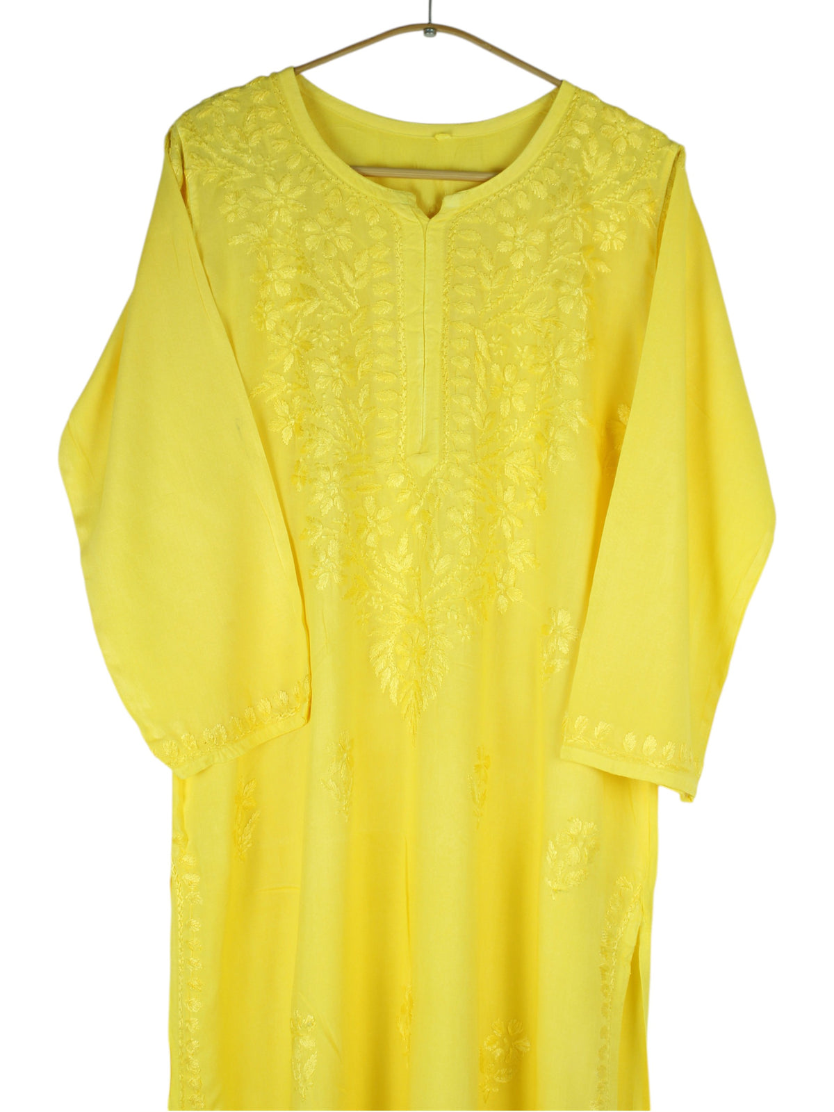 MEHER YELLOW RAYON LONG KURTA