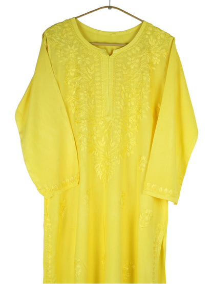 MEHER YELLOW RAYON LONG KURTA