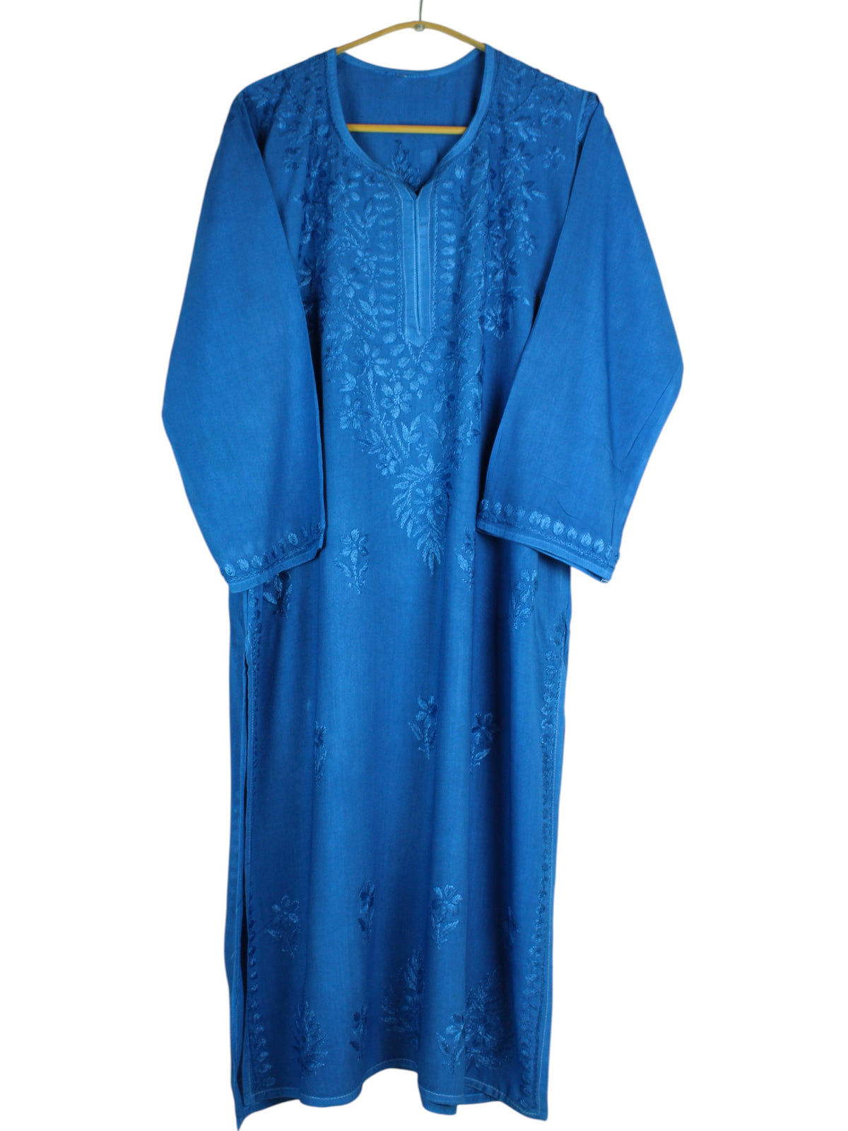 MEHER ROYAL BLUE RAYON LONG KURTA