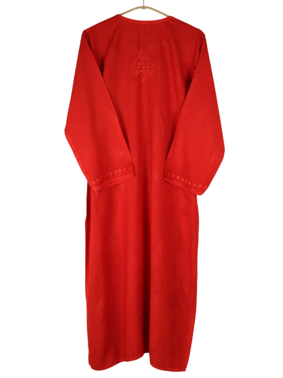MEHER CRIMSON RED RAYON LONG KURTA
