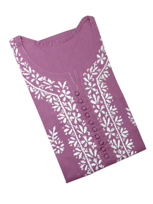ZOYA MAUVE COTTON LONG KURTA