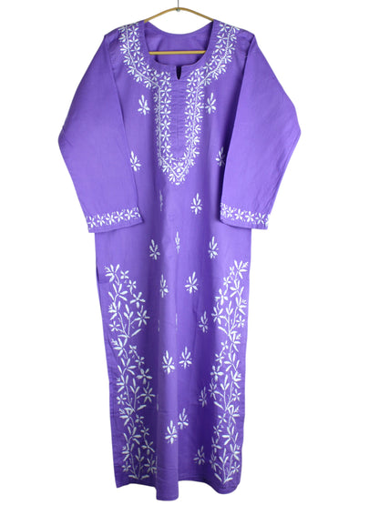 ZOYA LAVENDER COTTON LONG KURTA