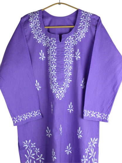 ZOYA LAVENDER COTTON LONG KURTA
