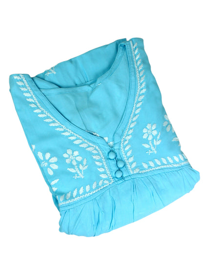 ZAREEN RAYON SKY BLUE GOWN