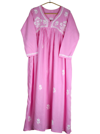 ZAREEN RAYON BABY PINK GOWN