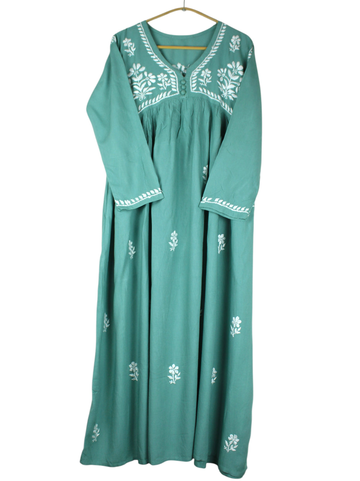 ZAREEN RAYON SEA GREEN GOWN