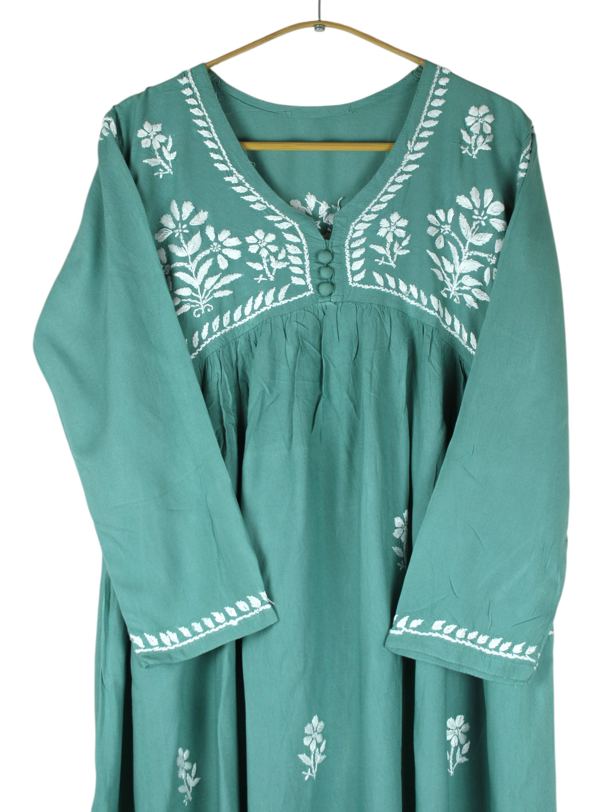 ZAREEN RAYON SEA GREEN GOWN