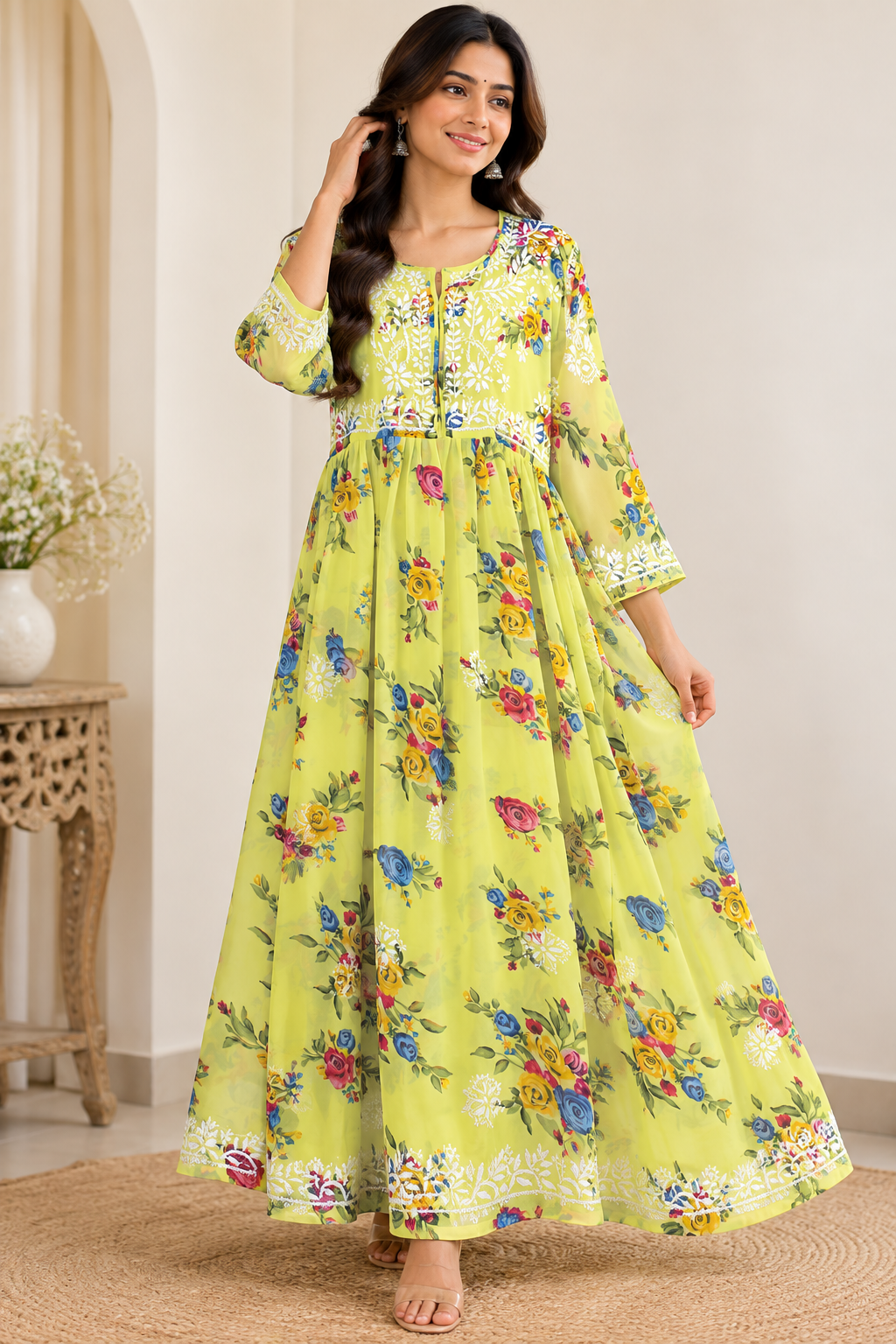 INAYA YELLOW GEORGETTE DRESS