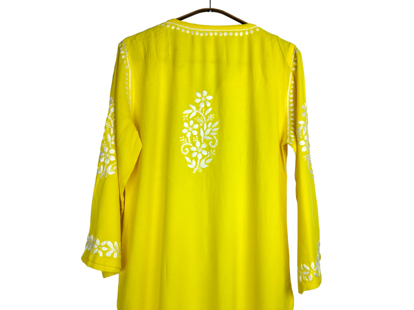 LEMON YELLOW LONG RAYON KURTA SET