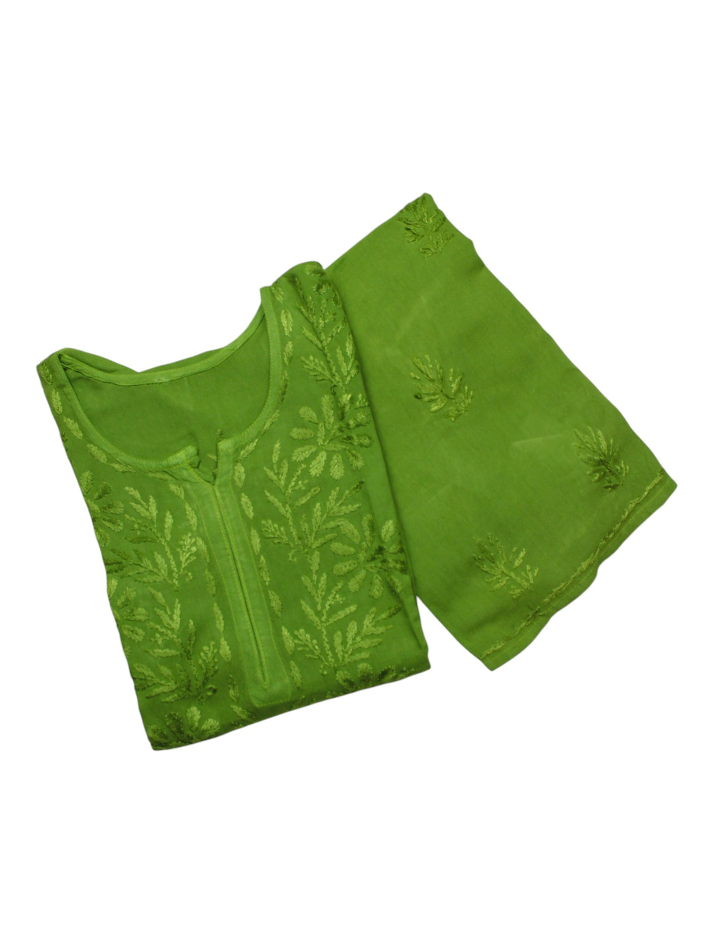 ROOH LEAF GREEN RAYON KURTA SET