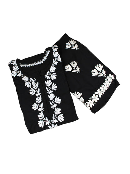 HERA BLACK & WHITE RAYON PREMIUM KURTA SET