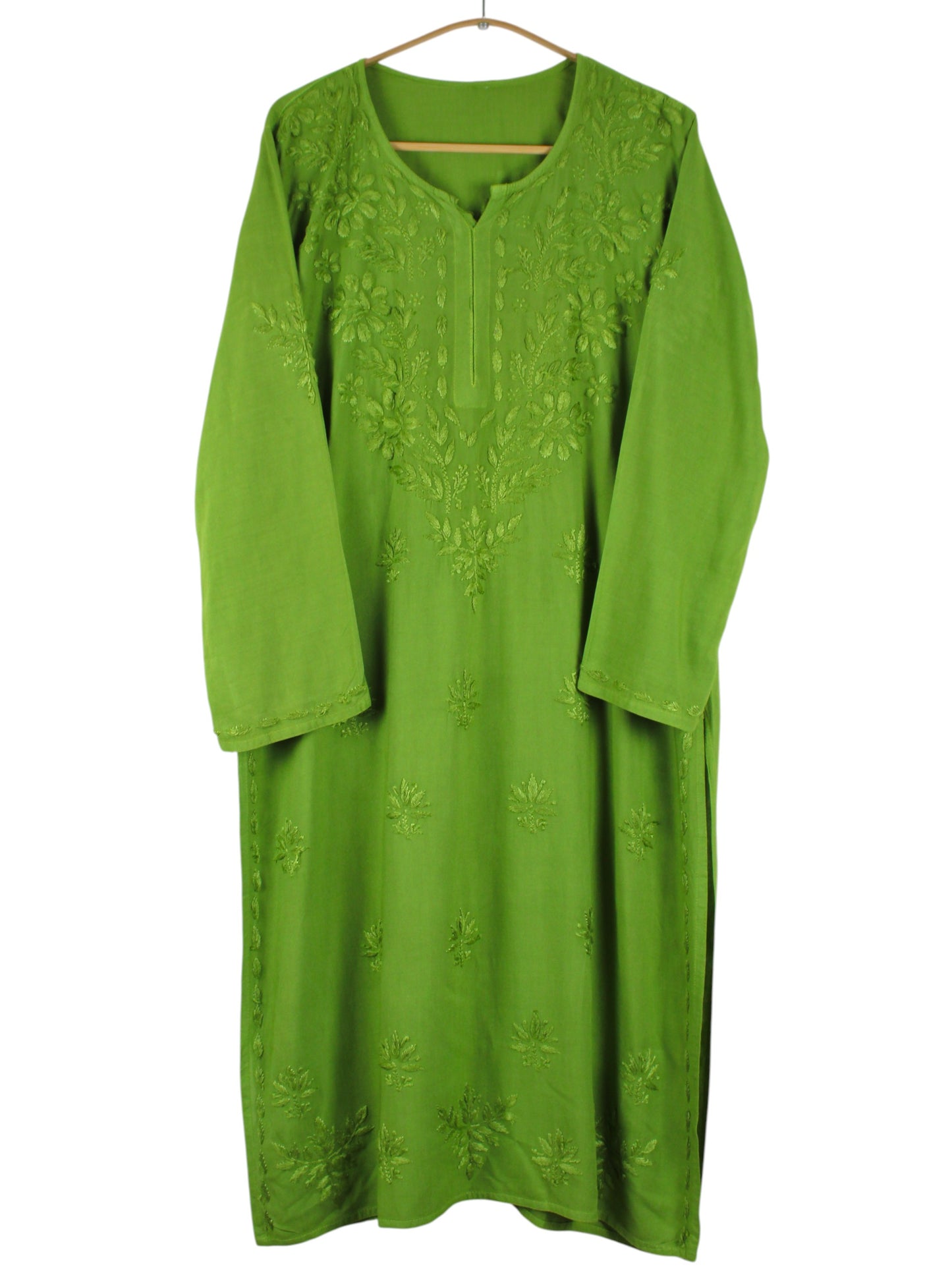 ROOH LEAF GREEN RAYON KURTA SET