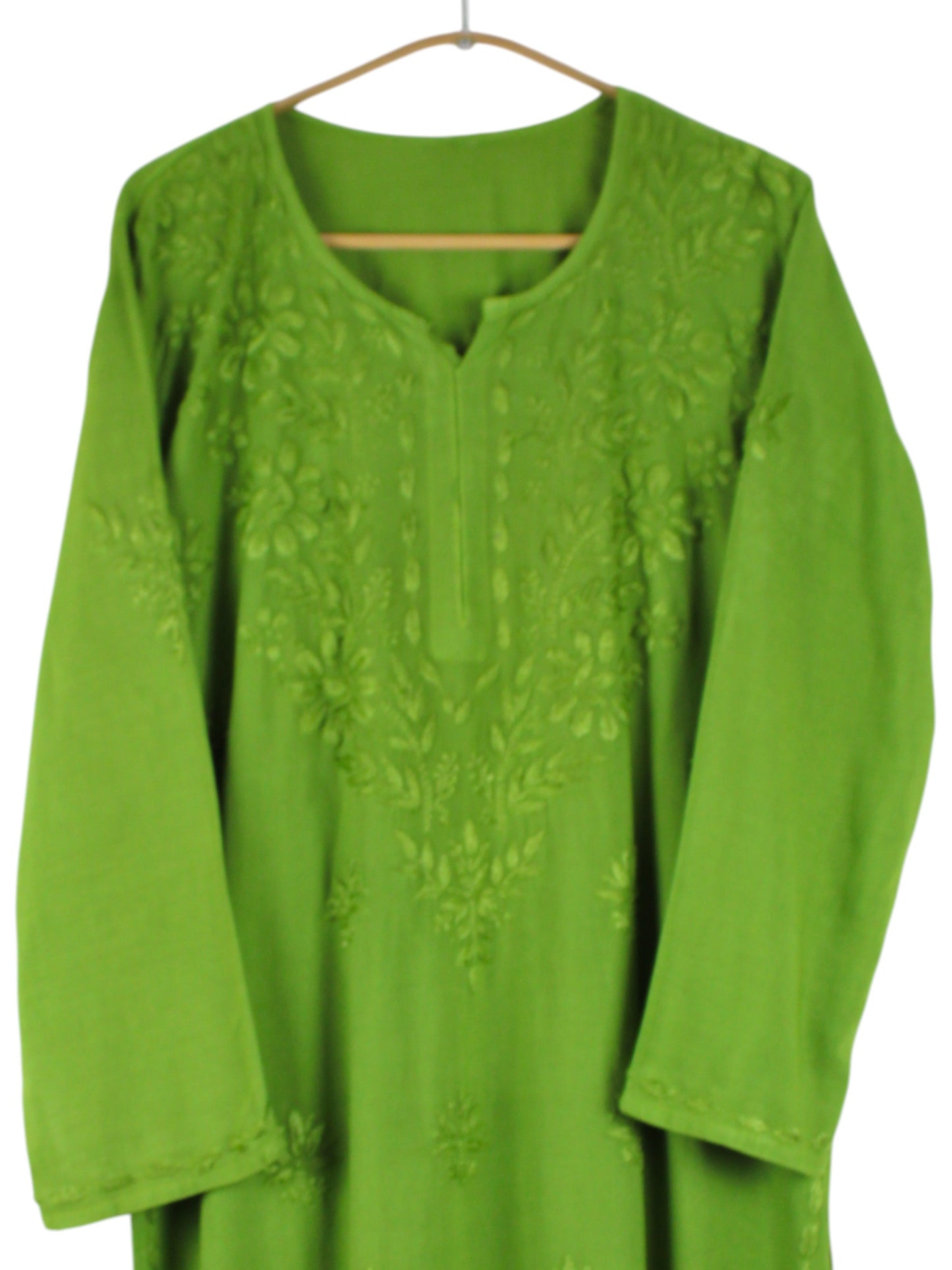 ROOH LEAF GREEN RAYON KURTA SET