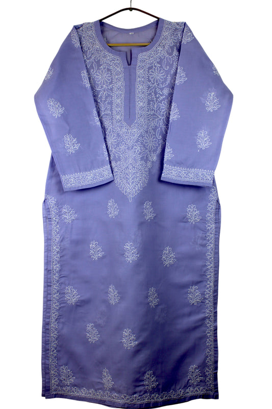 IRA LAVENDER COTTON LONG KURTA