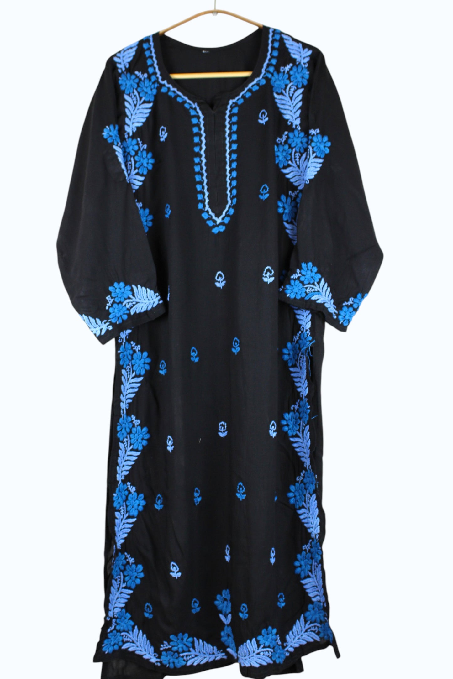 SAFIYA BLACK & BLUE MODAL LONG KURTA