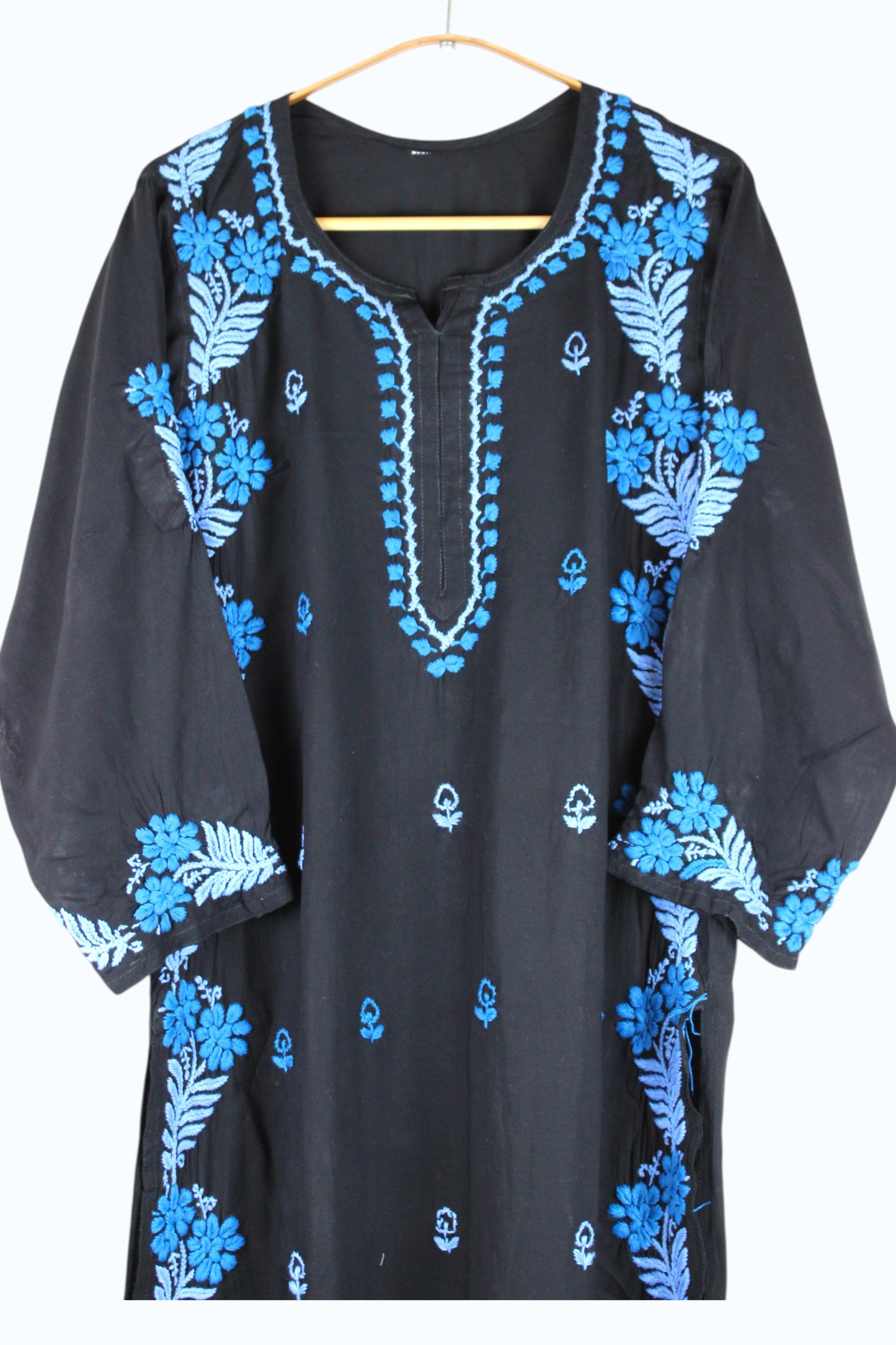 SAFIYA BLACK & BLUE MODAL LONG KURTA