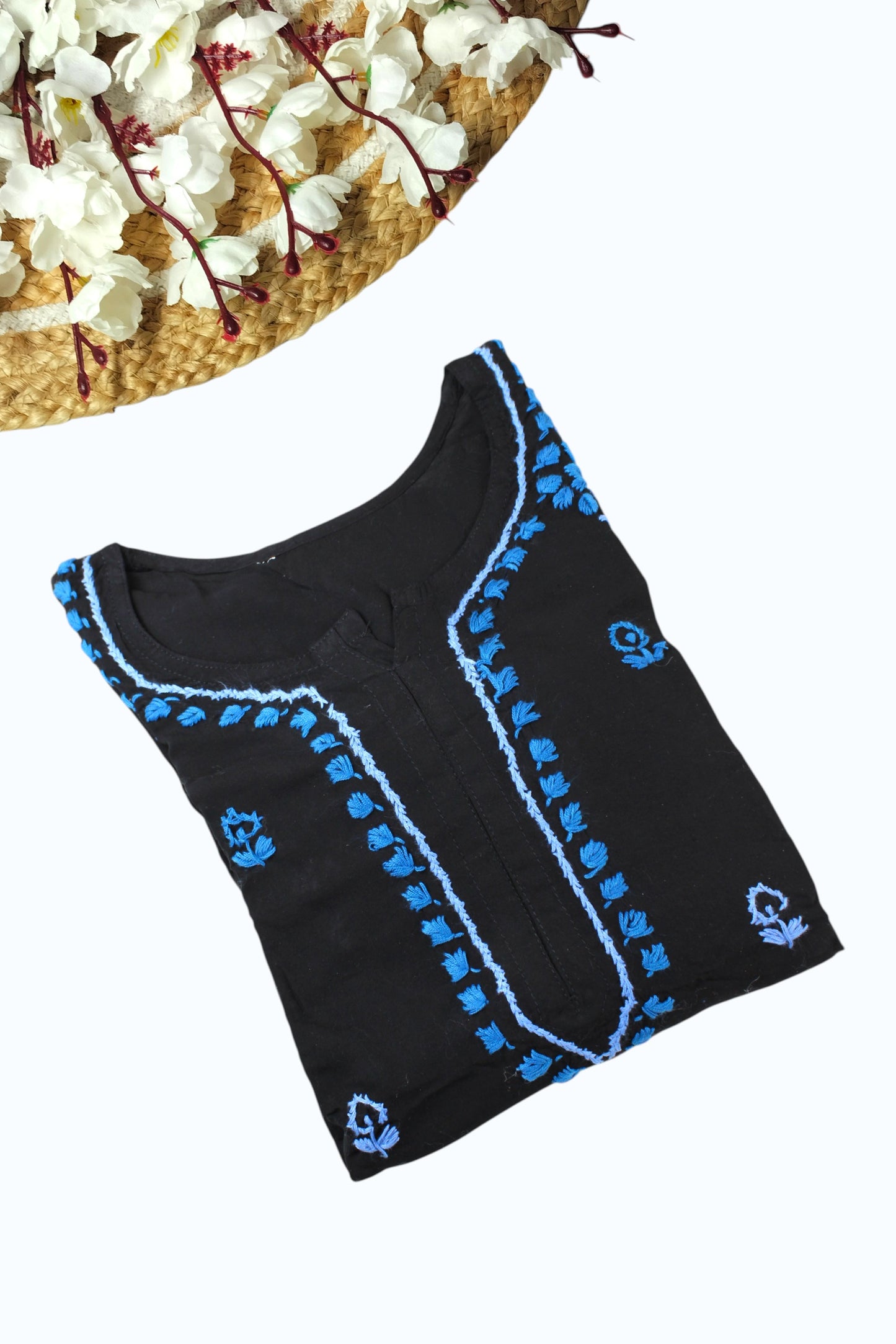 SAFIYA BLACK & BLUE MODAL LONG KURTA