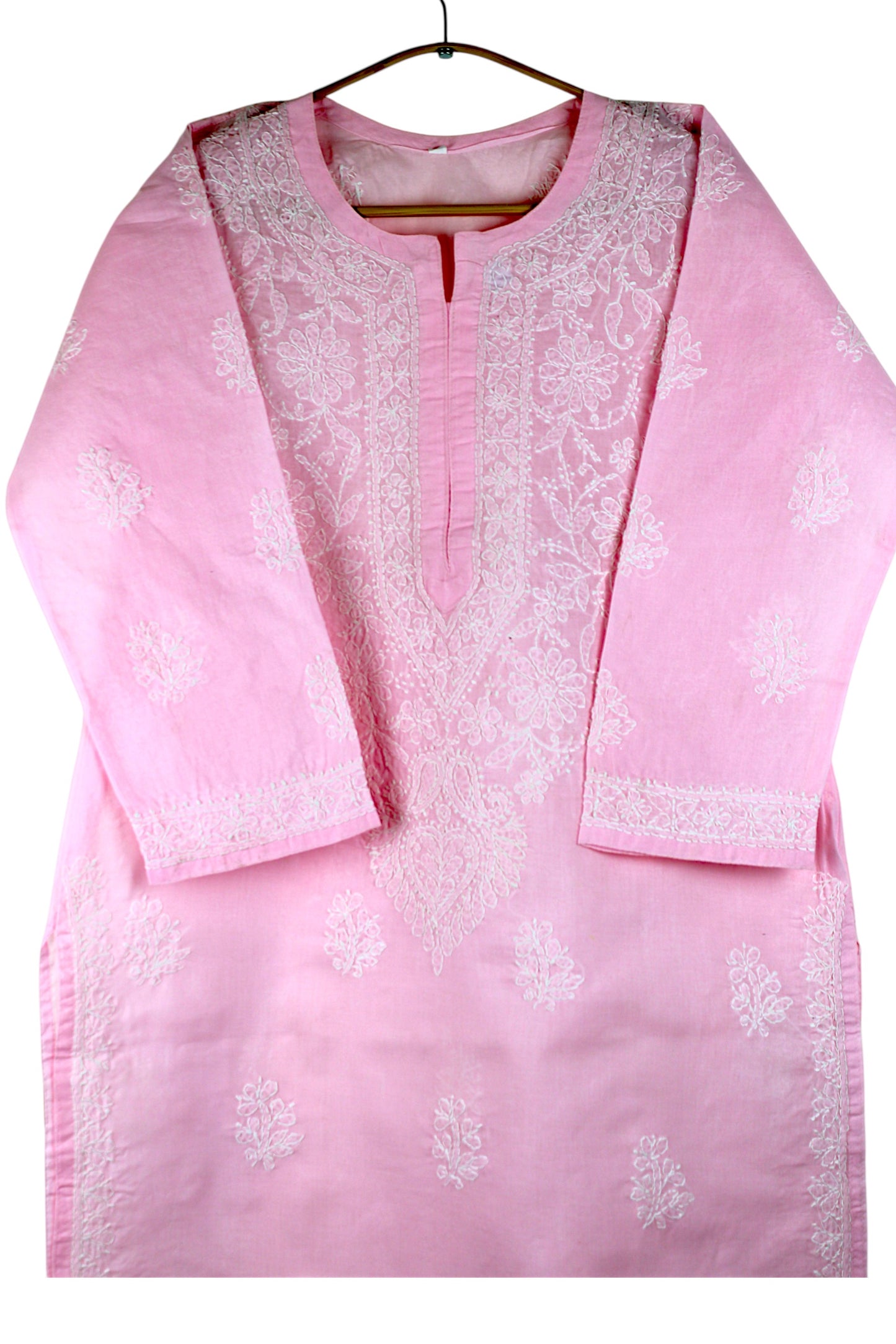 IRA PINK VOILE COTTON LONG KURTA