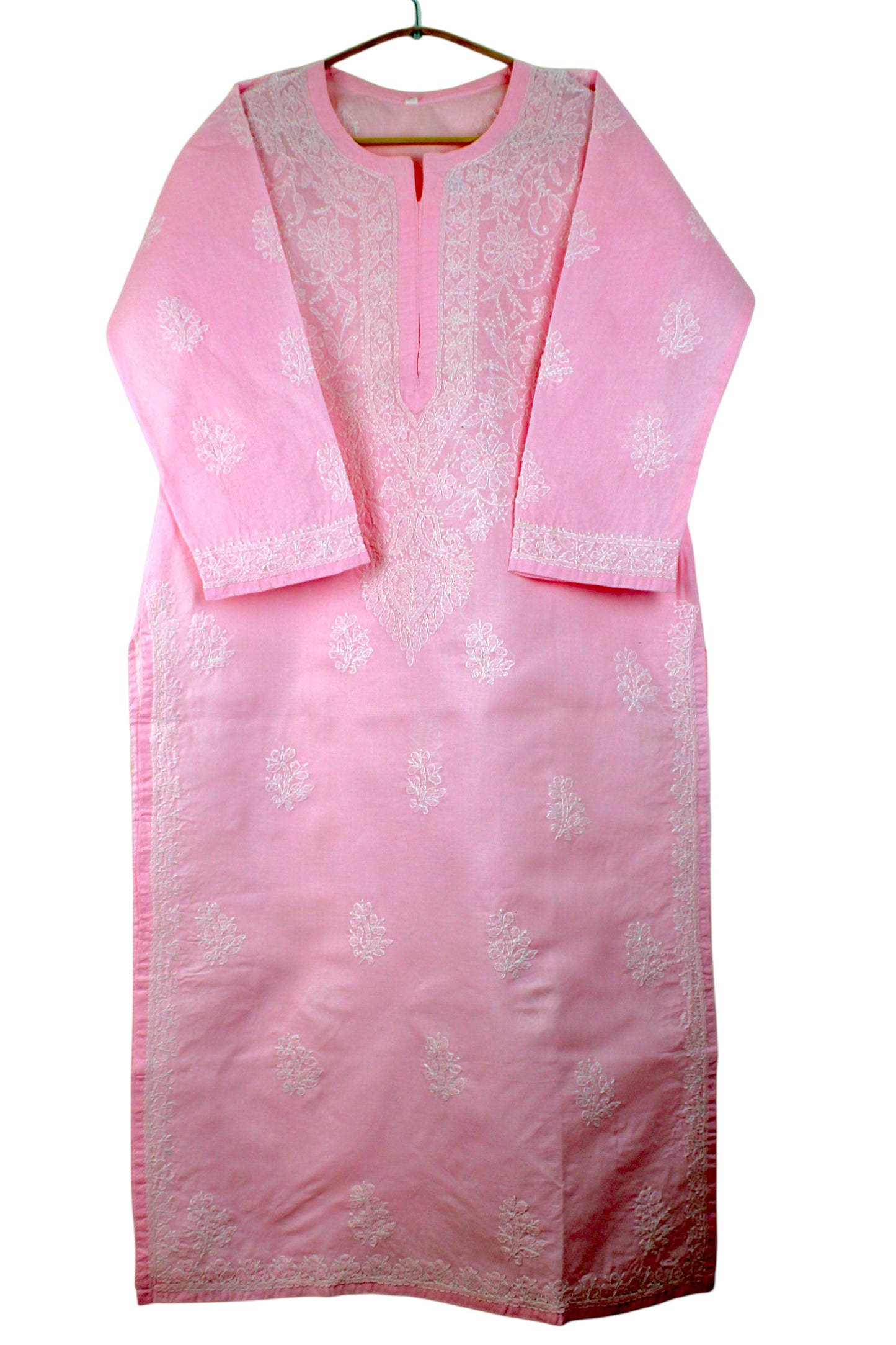 IRA PINK VOILE COTTON LONG KURTA
