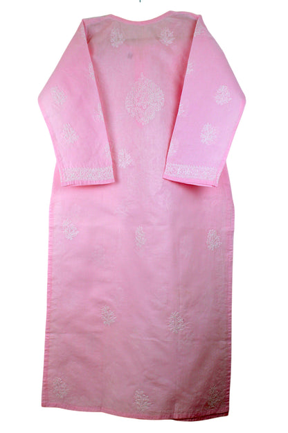 IRA PINK VOILE COTTON LONG KURTA
