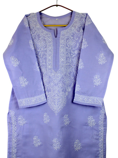IRA LAVENDER VOILE COTTON LONG KURTA