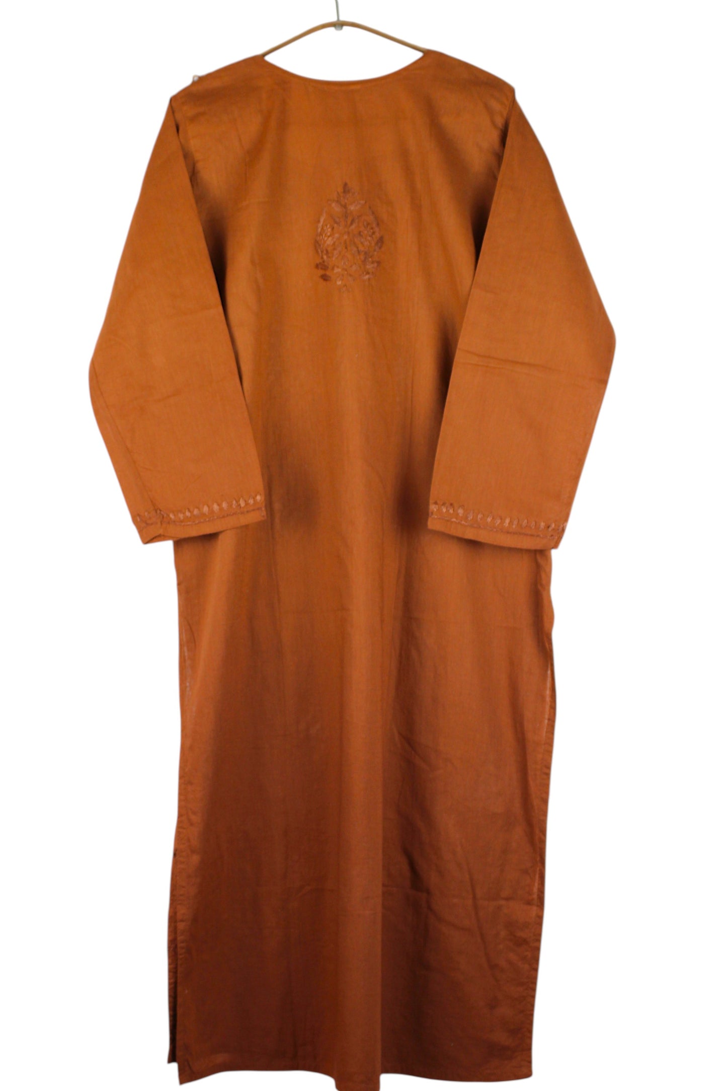 KIRAN BROWN COTTON LONG KURTA