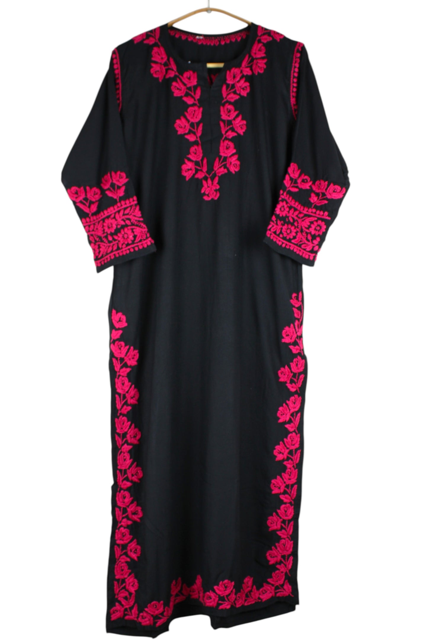 HERA BLACK & RASPBERRY PINK RAYON PREMIUM KURTA SET