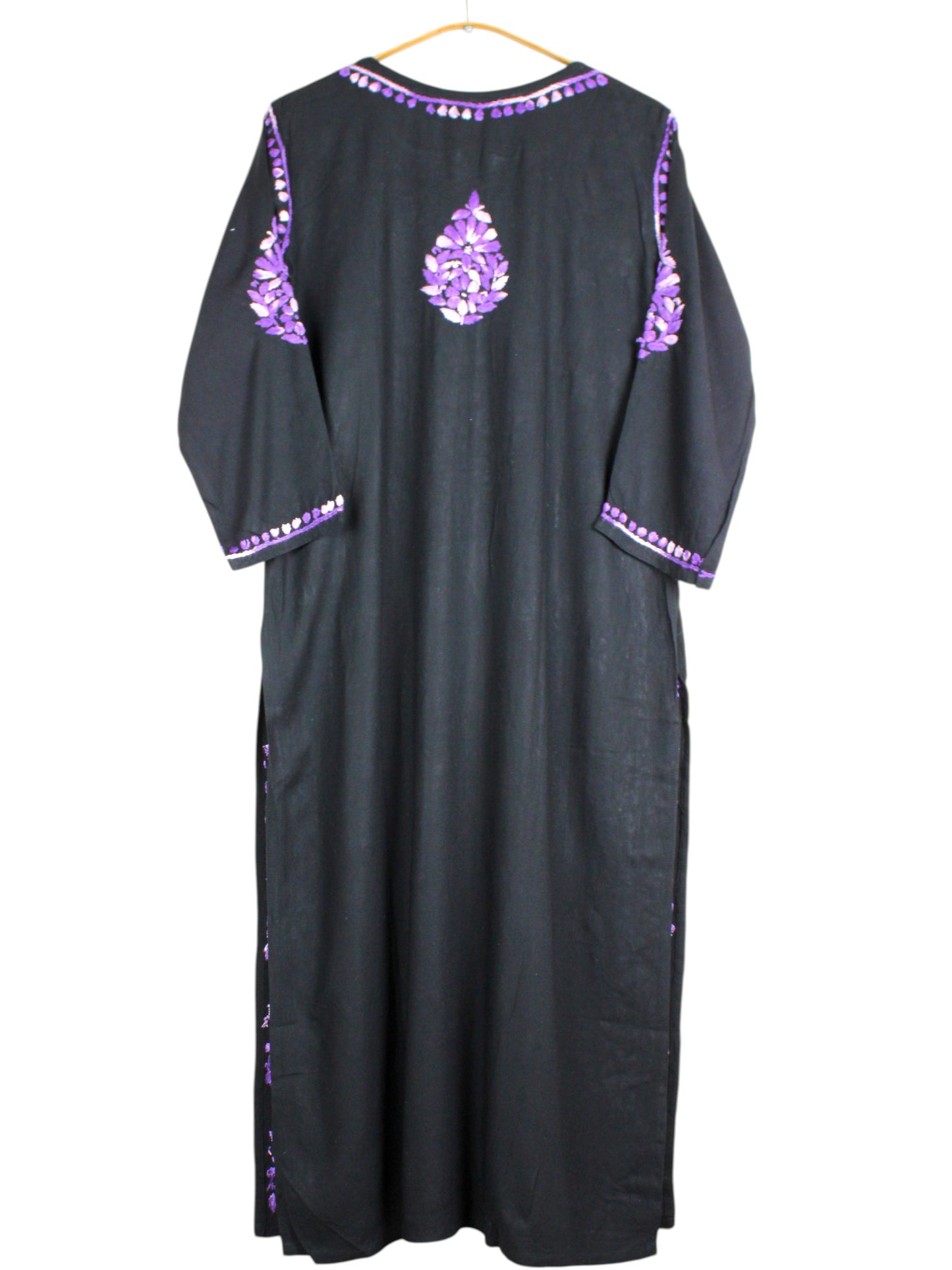 RIYA BLACK & LAVENDER RAYON KURTA SET