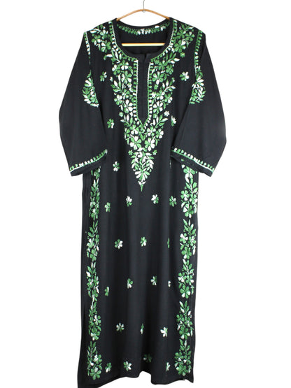 RIYA BLACK & MINT GREEN RAYON KURTA SET