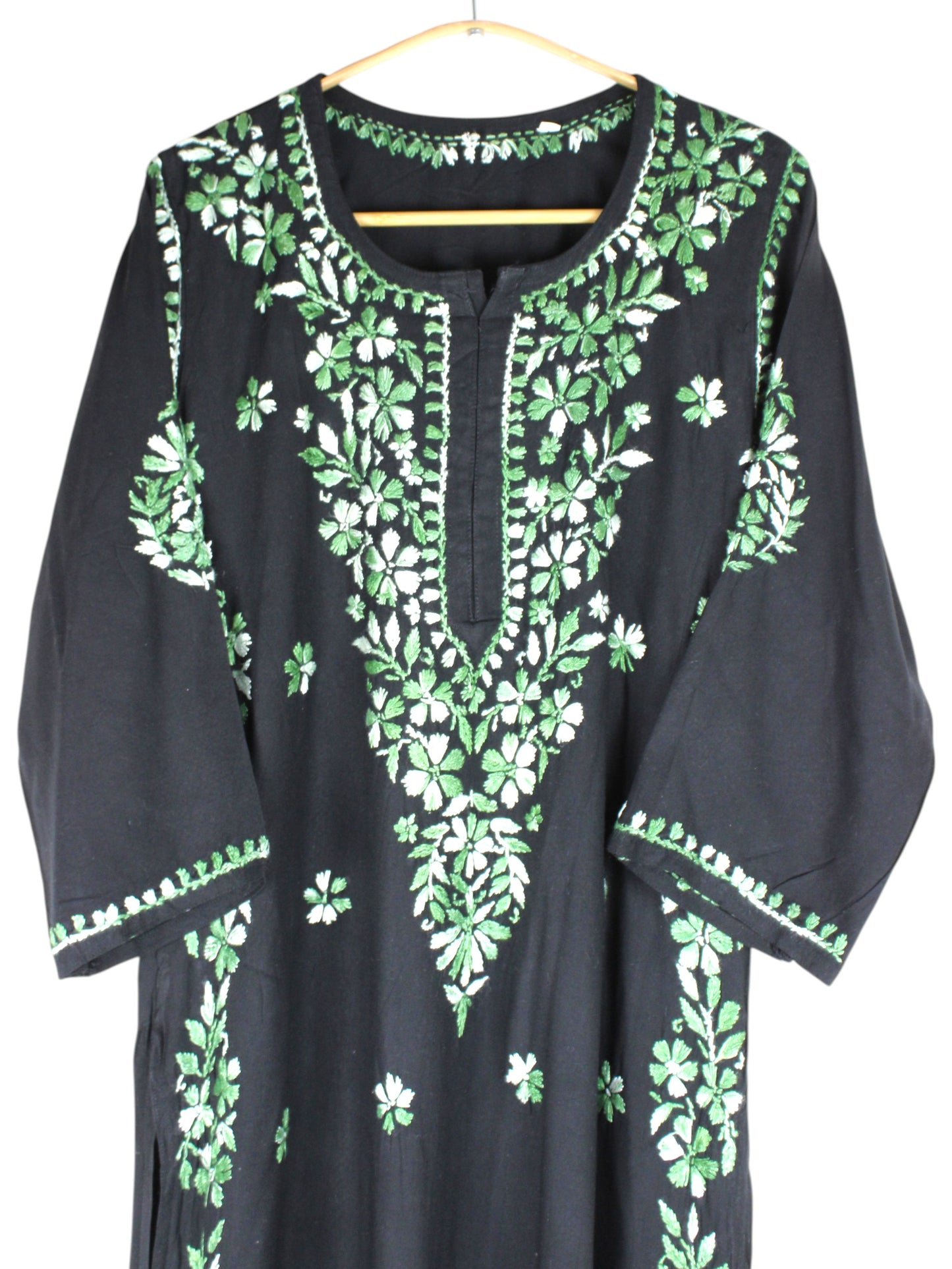 RIYA BLACK & MINT GREEN RAYON KURTA SET