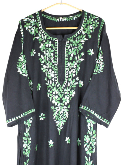 RIYA BLACK & MINT GREEN RAYON KURTA SET