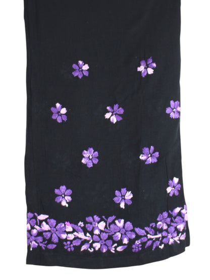 RIYA BLACK & LAVENDER RAYON KURTA SET