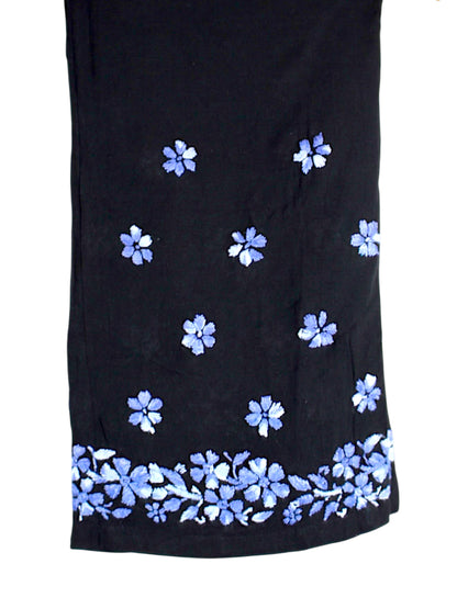RIYA BLACK & POWDER BLUE RAYON KURTA SET