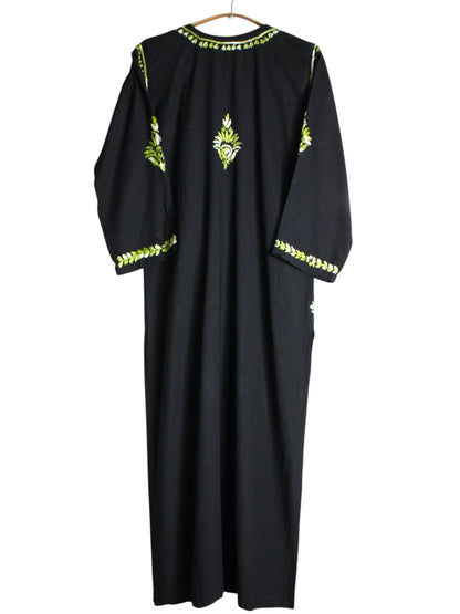 RIVYA BLACK & GREEN RAYON KURTA SET