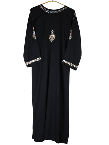 RIVYA BLACK & BEIGE RAYON KURTA SET