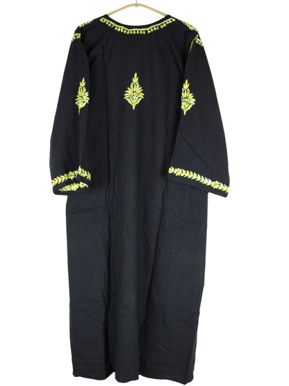 RIVYA BLACK & YELLOW RAYON KURTA SET