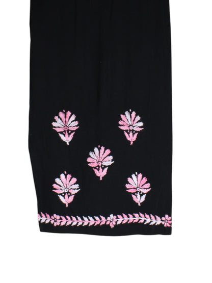 RIVYA BLACK & DUSTY PINK RAYON KURTA SET