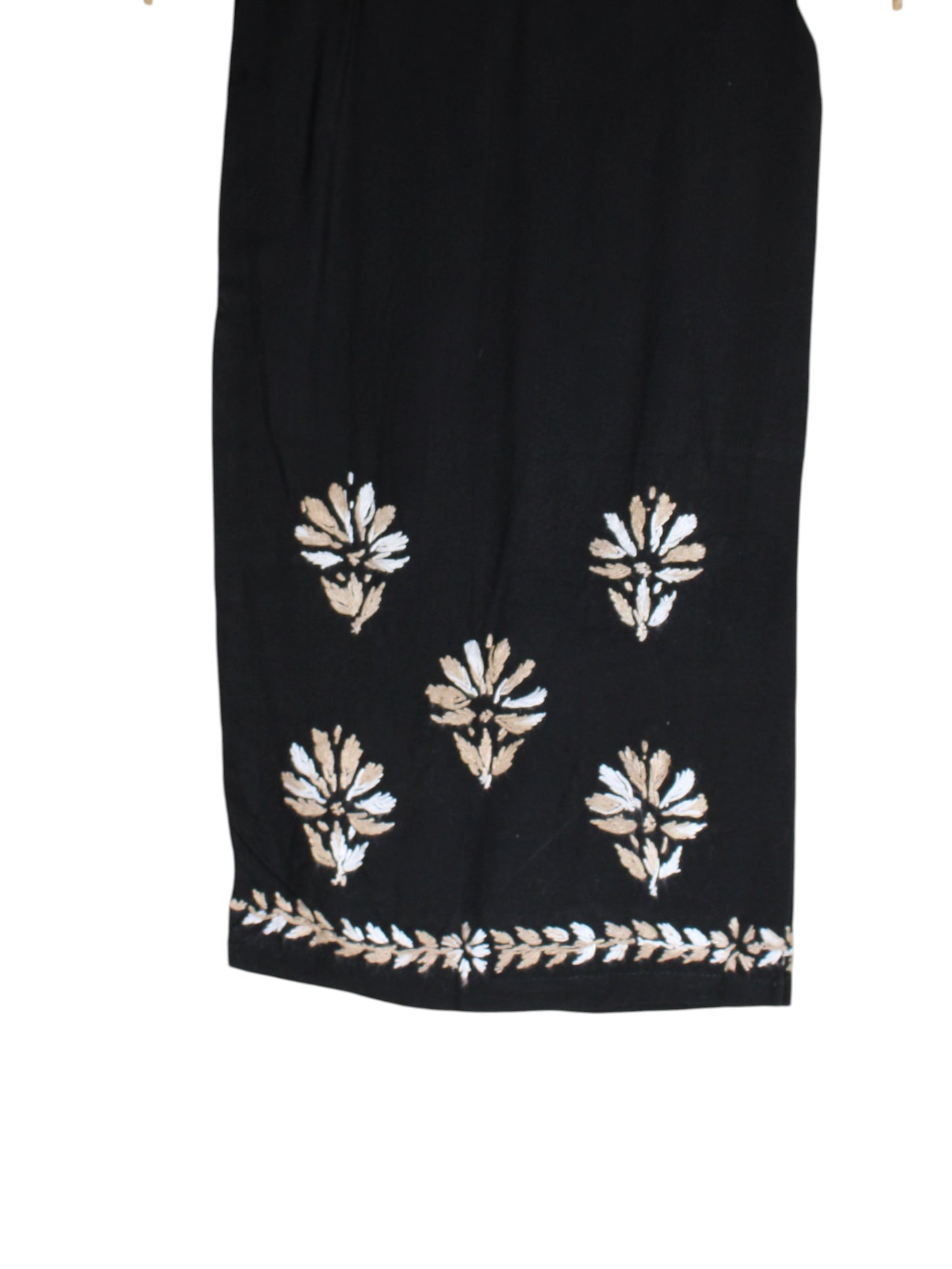 RIVYA BLACK & BEIGE RAYON KURTA SET