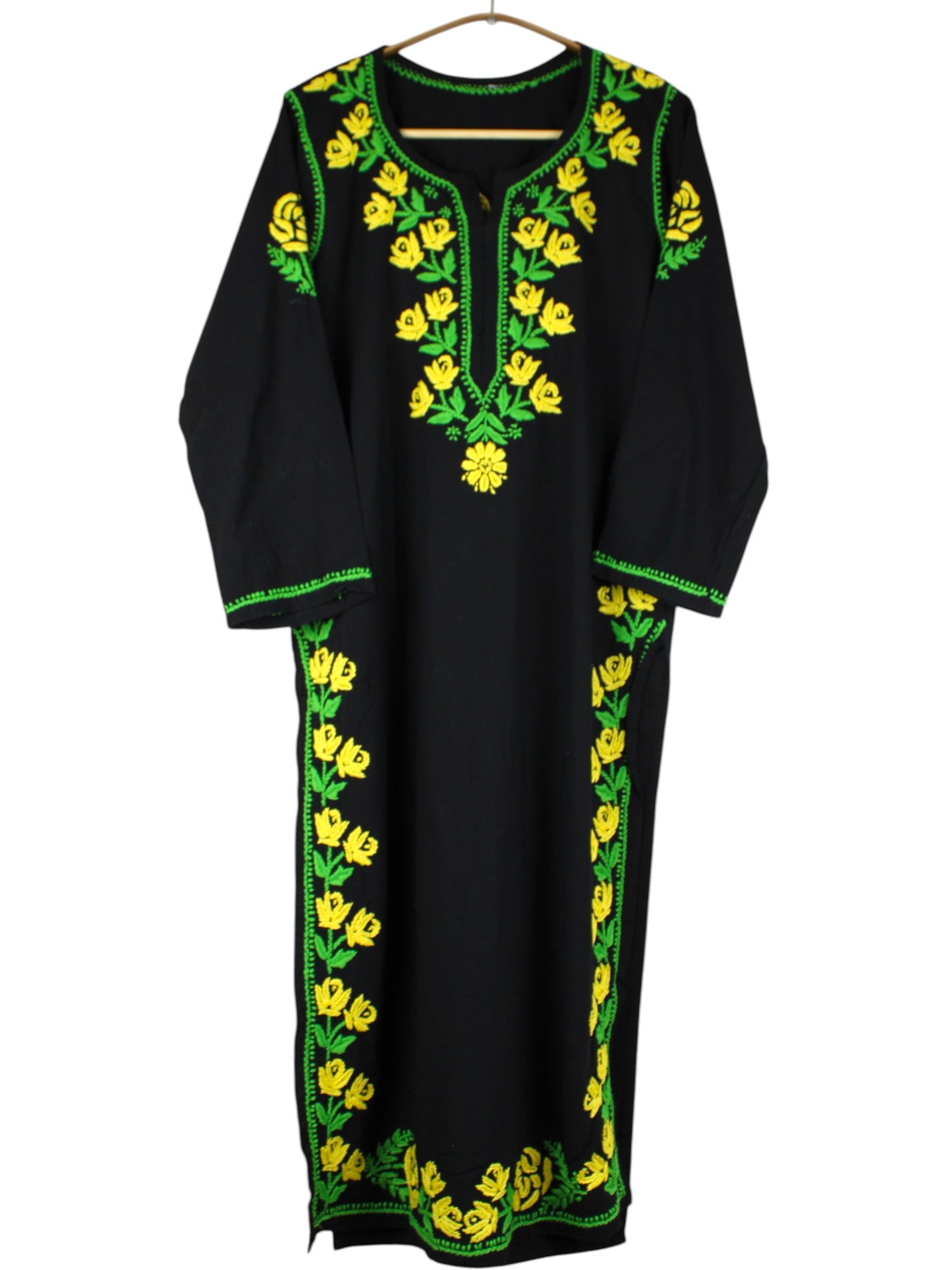 MERINA BLACK & YELLOW PREMIUM RAYON KURTA SET