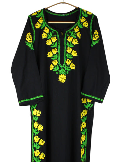 MERINA BLACK & YELLOW PREMIUM RAYON KURTA SET