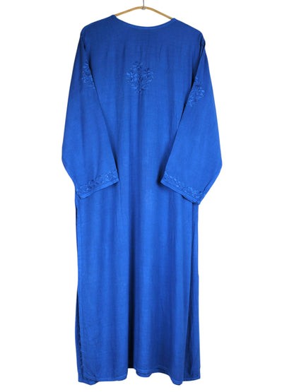 RUHAIRA ROYAL BLUE RAYON KURTA SET
