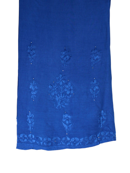 RUHAIRA ROYAL BLUE RAYON KURTA SET