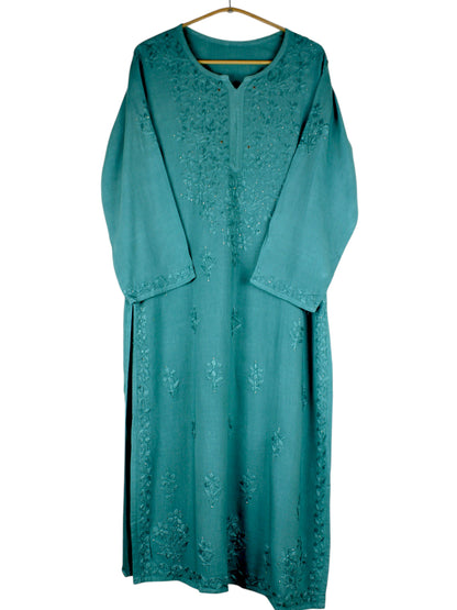 RUHAIRA SEA GREEN RAYON KURTA SET