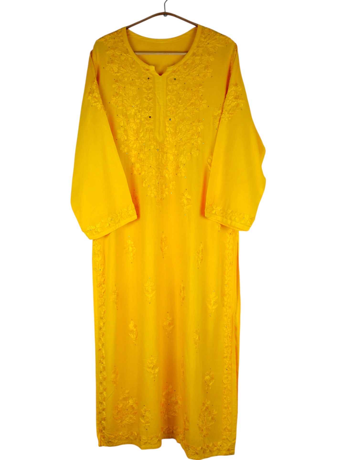 RUHAIRA YELLOW RAYON KURTA SET