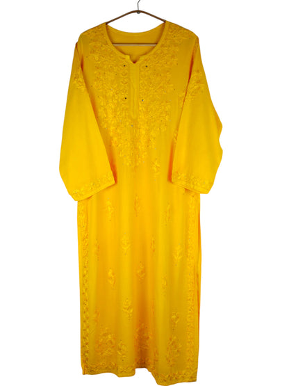 RUHAIRA YELLOW RAYON KURTA SET