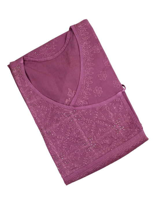 HALA ONION PINK ANGRAKHA COTTON LONG KURTA