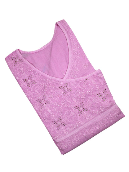 HALA BABY PINK ANGRAKHA COTTON LONG KURTA