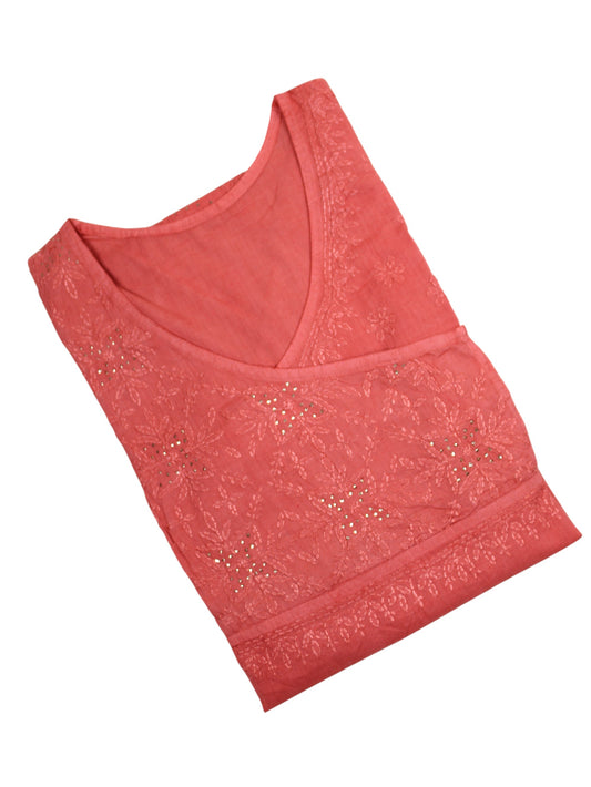 HALA CORAL ANGRAKHA COTTON LONG KURTA
