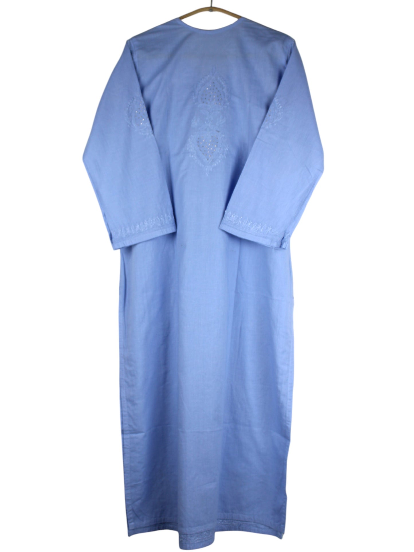 HALA POWDER BLUE ANGRAKHA COTTON LONG KURTA