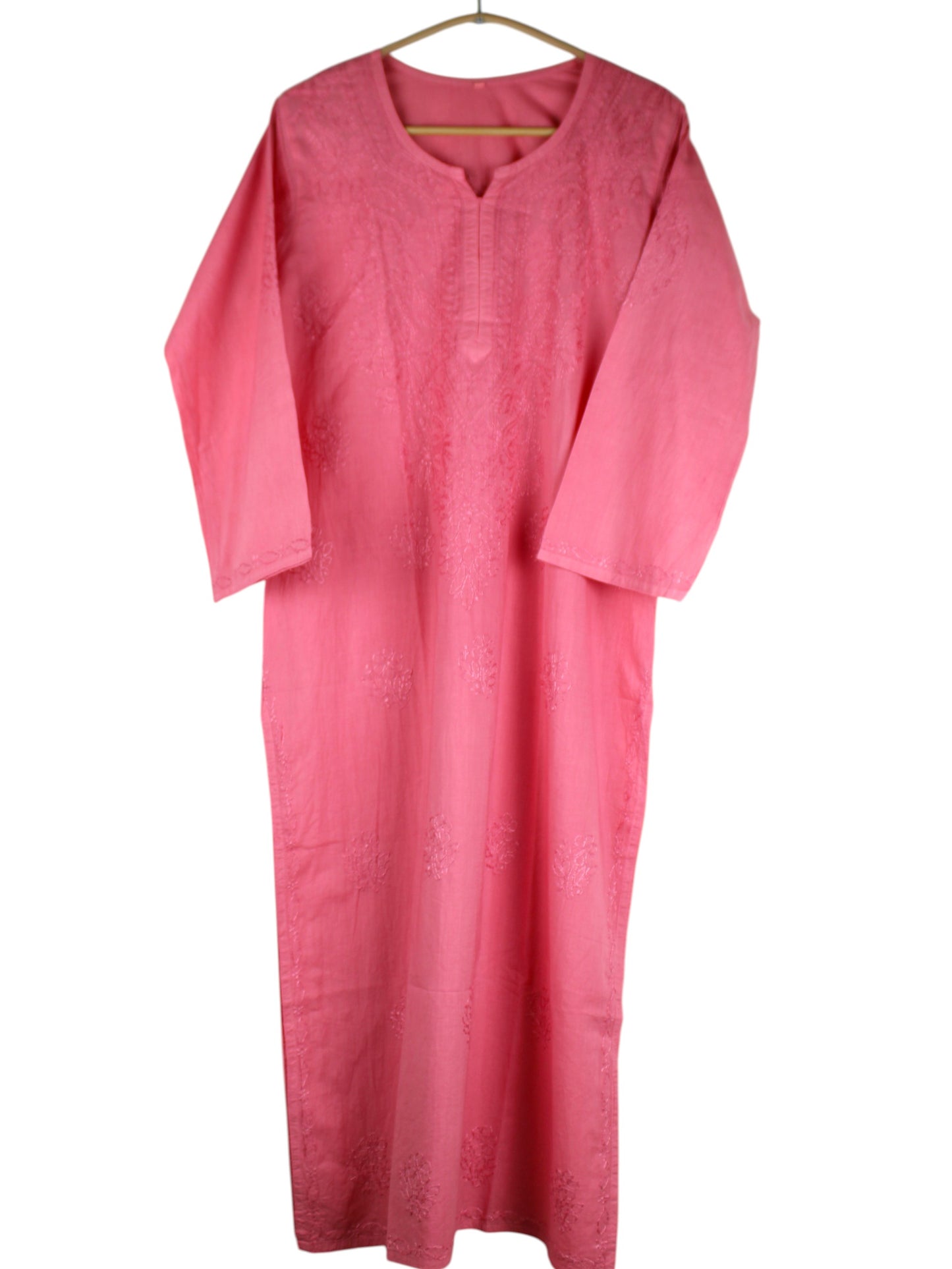 SAFA ROSE PINK COTTON LONG KURTA